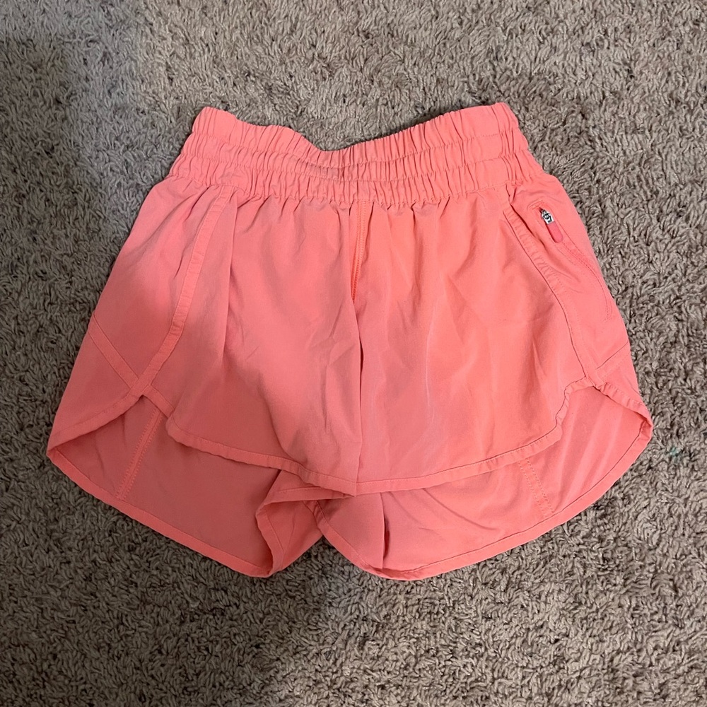 PINK LULULEMON TRACK THAT 3”